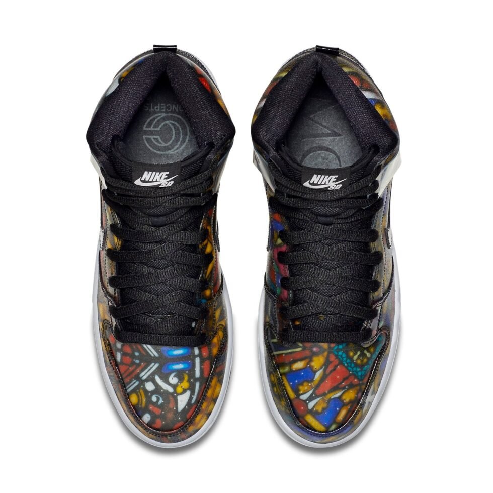 Nike x Concepts SB Dunk High 'Stained Glass' 313171-606 - Image 4