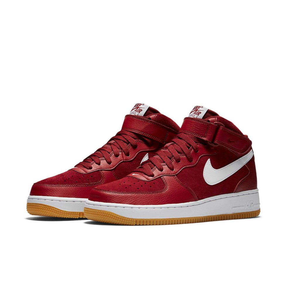 Nike Air Force 1 Mid '07 'Team Red White' 315123-608 - Image 3