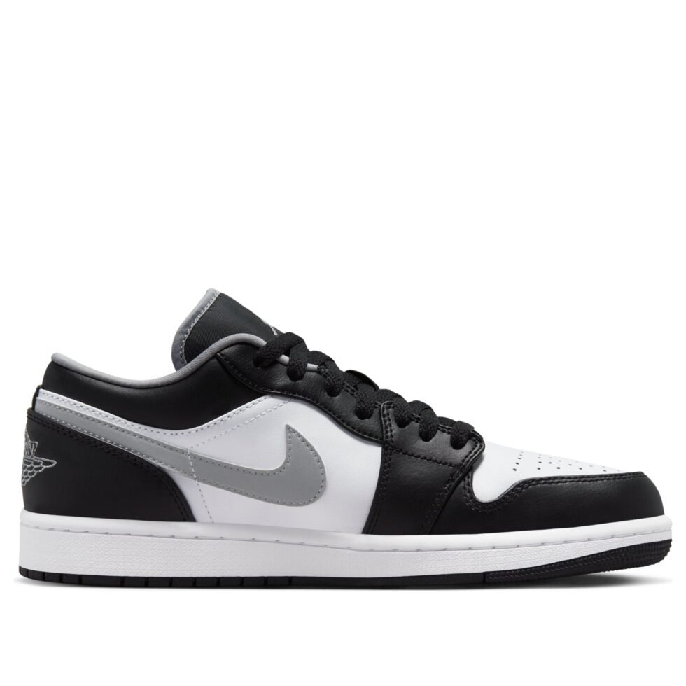 Air Jordan 1 Low 'Black White Grey' 553558-040 - Image 6