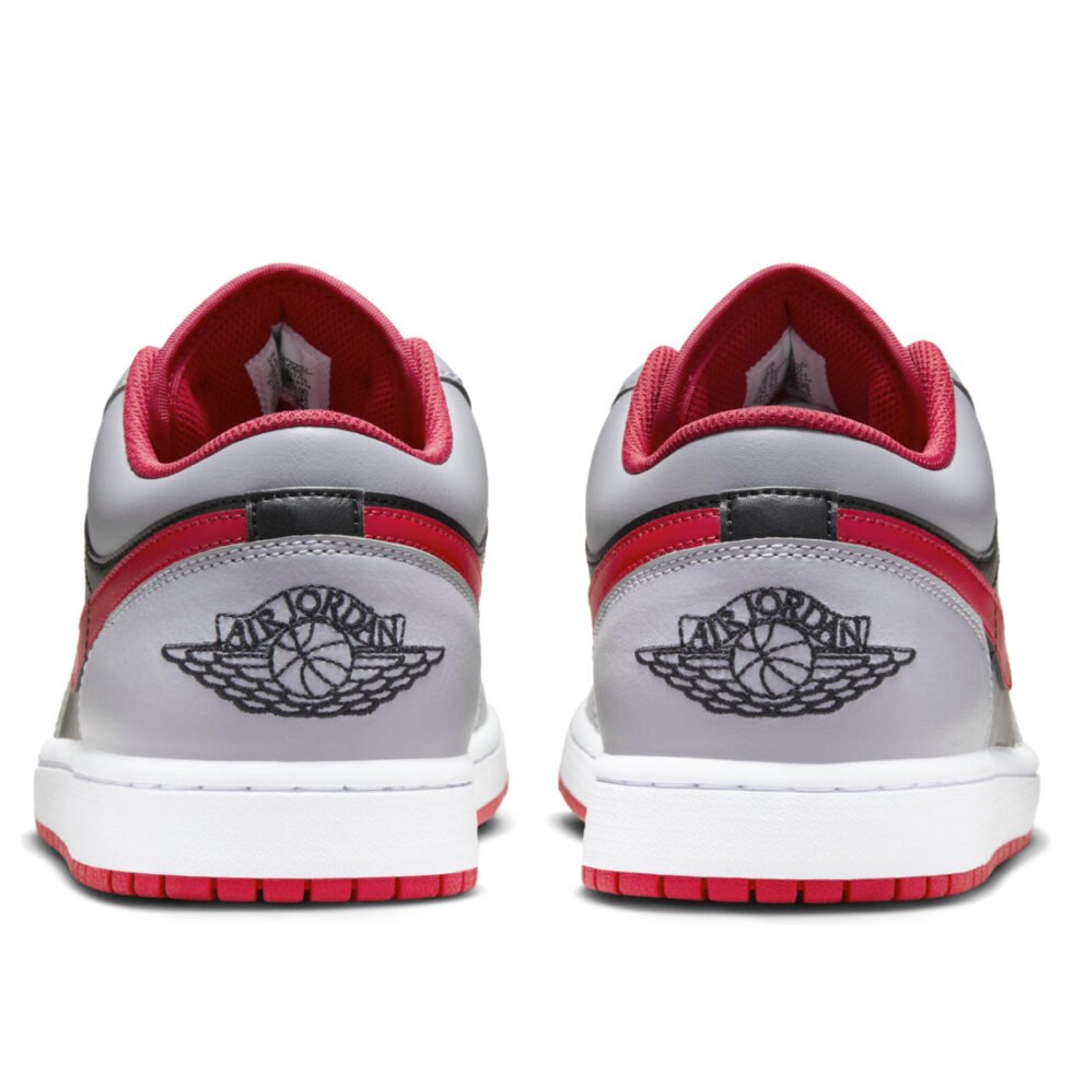 Air Jordan 1 Low 'Black Light Smoke Grey Gym Red' 553558-060 - Image 3