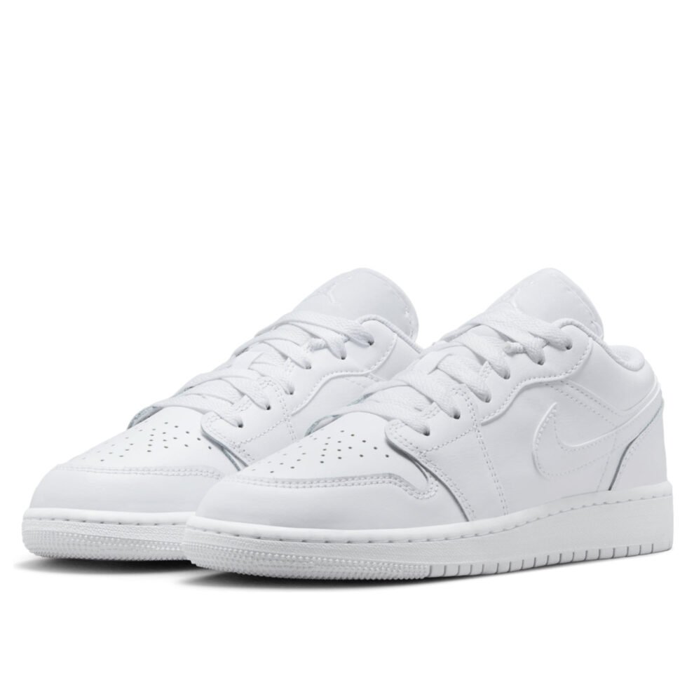 (GS) Air Jordan 1 Low 'Triple White 2023' 553560-136 - Image 4