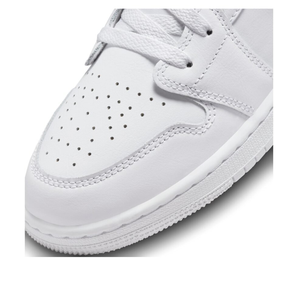 (GS) Air Jordan 1 Low 'Triple White 2023' 553560-136 - Image 5