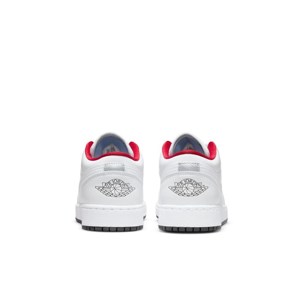 (GS) Air Jordan 1 Low 'White Gym Red Black' 553560-164 - Image 5