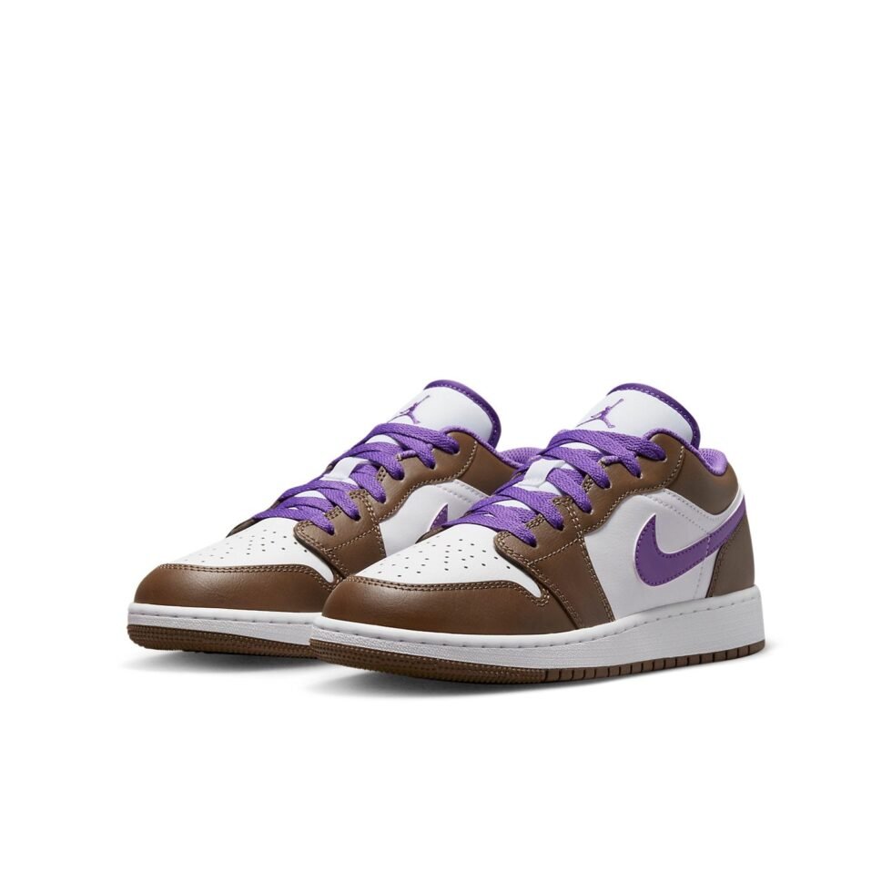 (GS) Air Jordan 1 Low 'Purple Mocha' 553560-215 - Image 3