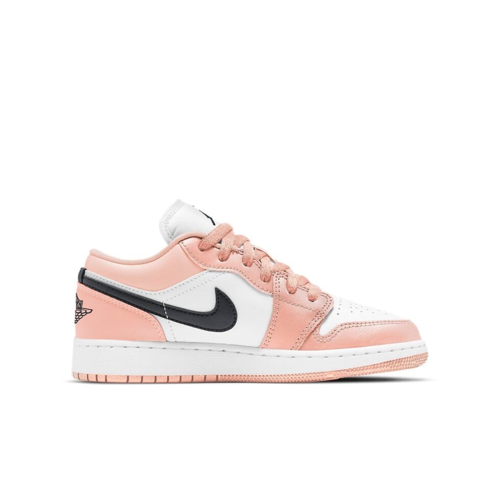 (GS) Air Jordan 1 Low 'Light Arctic Pink White' 553560-800 - Image 2