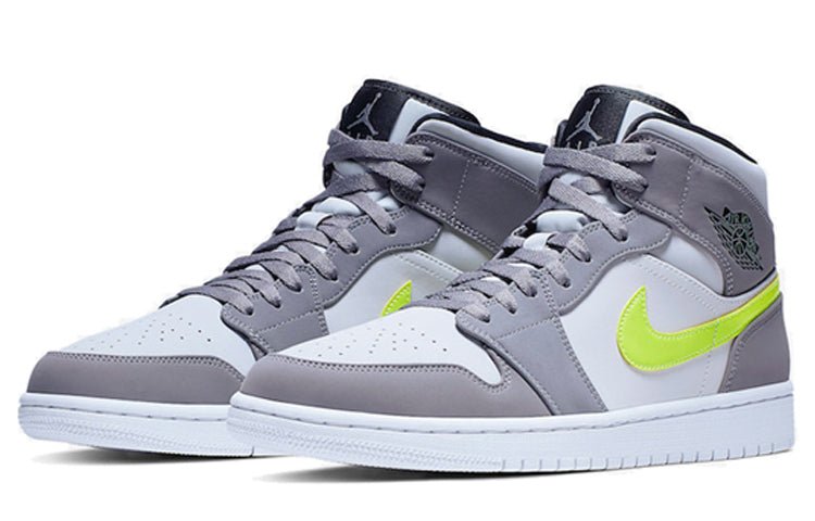 Air Jordan 1 Mid 'Gunsmoke Volt' 554724-072 - Image 2