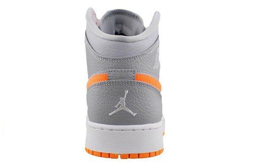 (GS) Air Jordan 1 Mid Wolf Grey Bright Citrus 'Grey' 554725-008 - Image 4