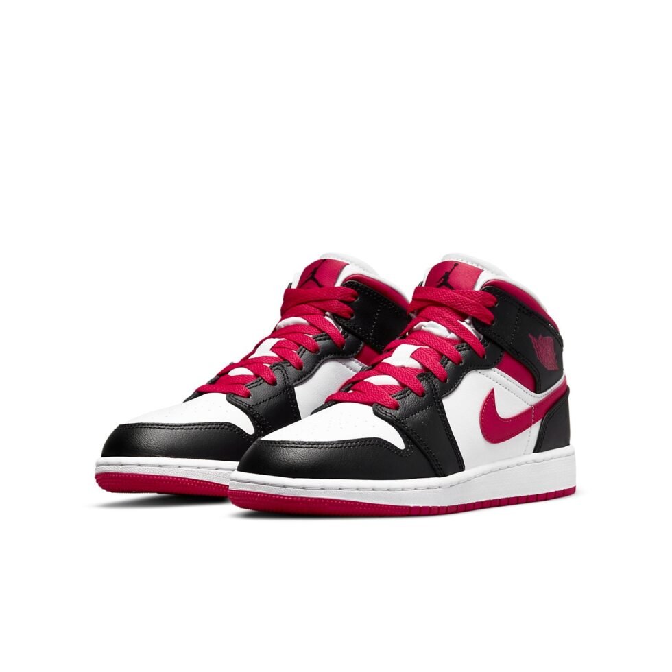 (GS) Air Jordan 1 Mid 'White Very Berry' 554725-016 - Image 3
