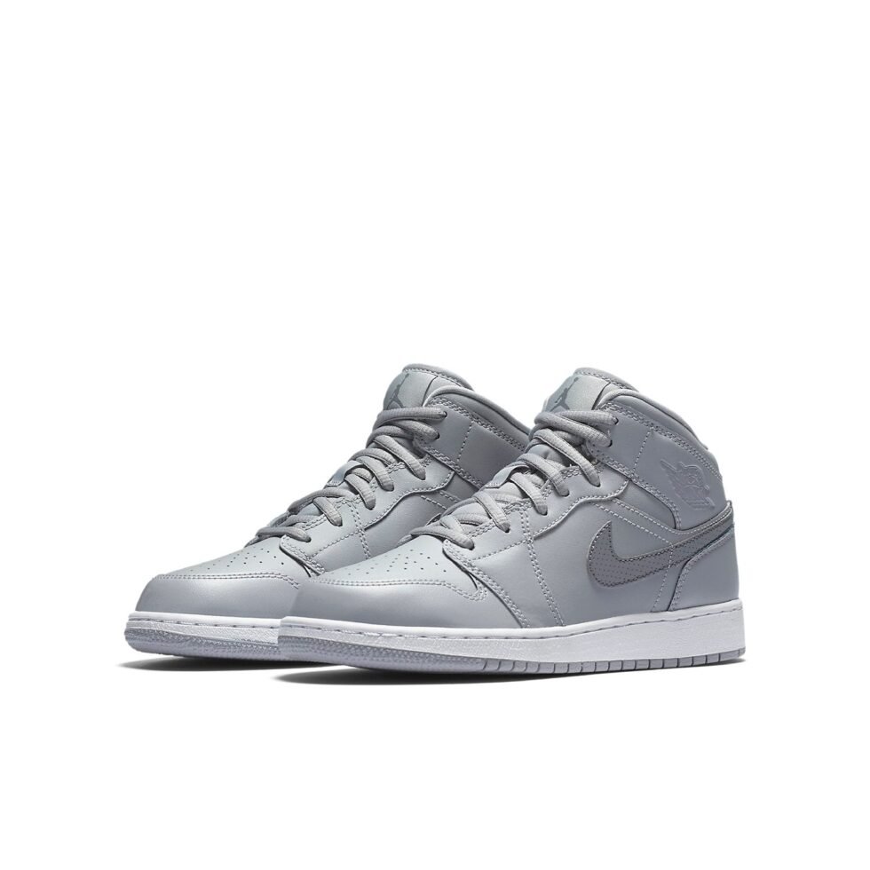(GS) Air Jordan 1 Mid 'Wolf Grey' 554725-033 - Image 3