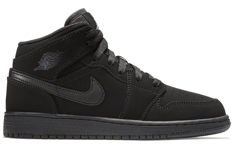 (GS) Air Jordan 1 Mid 'Black' 554725-040 - Image 2
