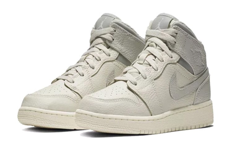 (GS) Air Jordan 1 Mid 'Light Bone' 554725-053 - Image 2