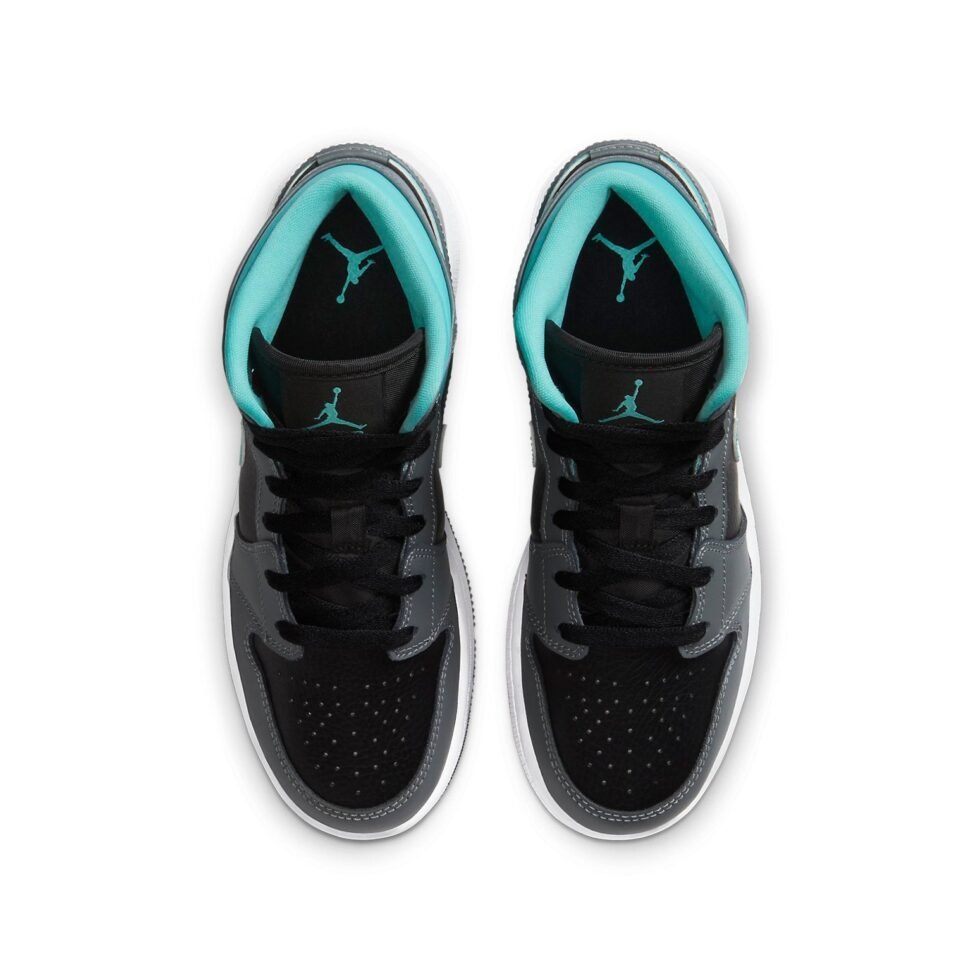 (GS) Air Jordan 1 Mid 'Grey Aqua' 554725-063 - Image 4