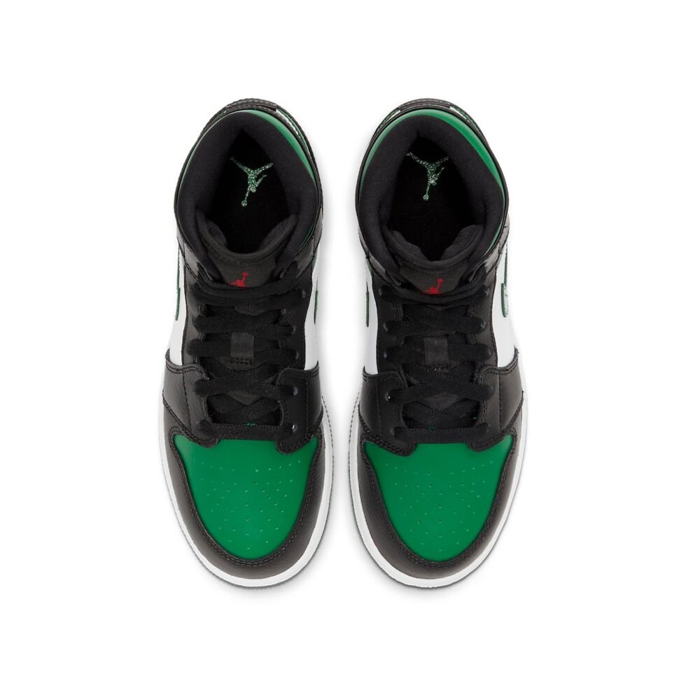 (GS) Air Jordan 1 Mid 'Black Pine Green' 554725-067 - Image 4