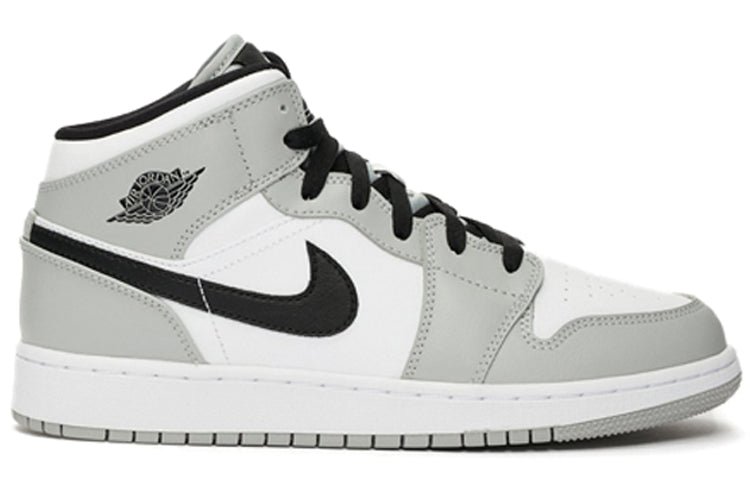 (GS) Air Jordan 1 Mid 'Light Smoke Grey Black' 554725-092 - Image 2