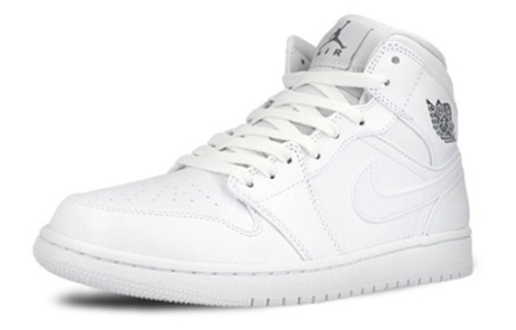 (GS) Air Jordan 1 Retro Mid 'White Cool Grey' 554725-102 - Image 3