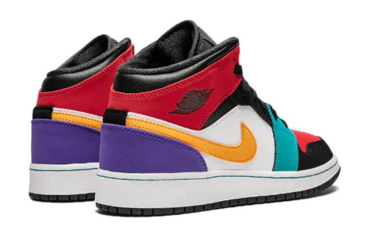 (GS) Air Jordan 1 Mid 'Bred Multi-Color' 554725-125 - Image 3