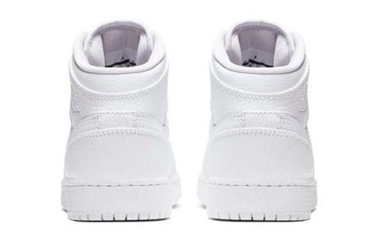 (GS) Air Jordan 1 Mid 'Triple White' 554725-129 - Image 4