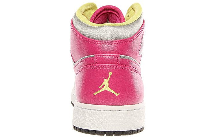(GS) Air Jordan 1 Mid 'Metallic Silver Fusion Pink' 555112-037 - Image 4