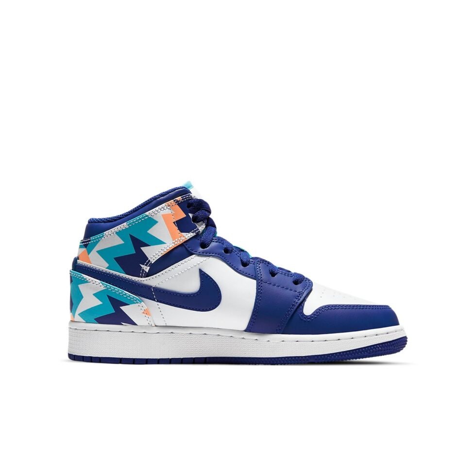 (GS) Air Jordan 1 Mid 'Geometric Pint' 555112-105 - Image 2