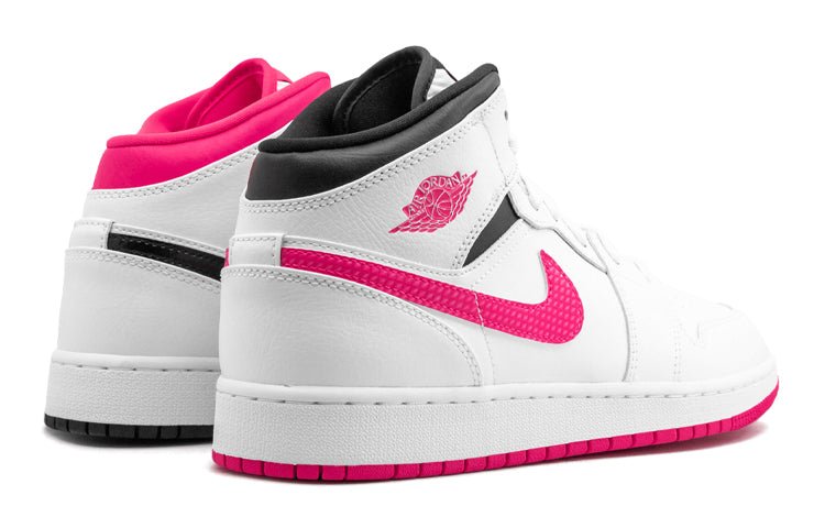 (GS) Air Jordan 1 Retro Mid 'White Black Hyper Pink' 555112-106 - Image 4