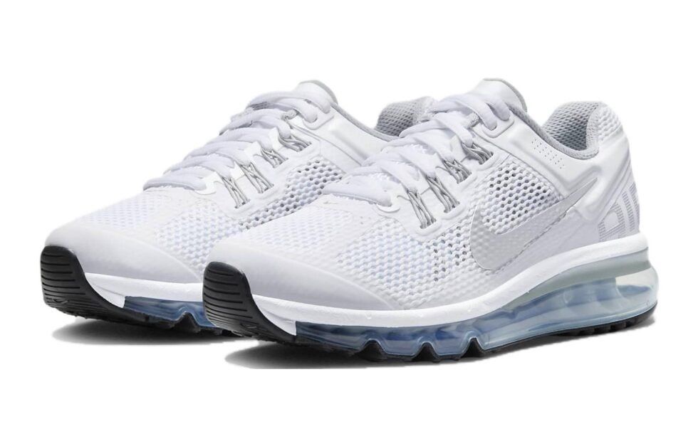 (GS) Nike Air Max 2013 'White Metallic Silver' 555426-100 - Image 3