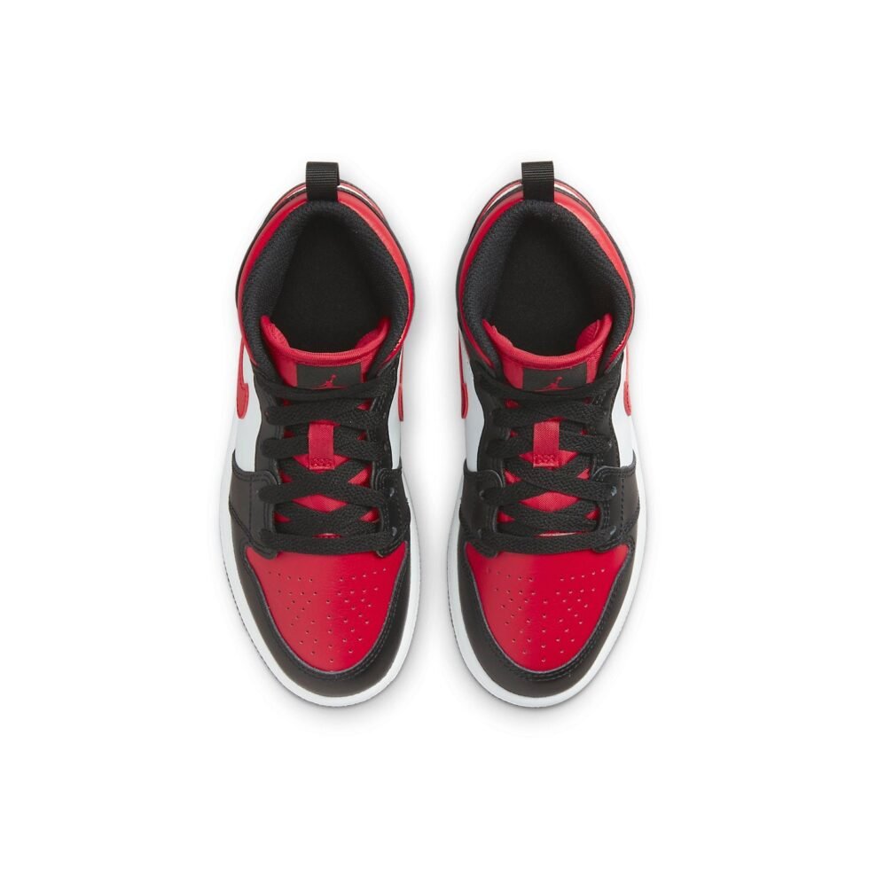 (PS) Air Jordan 1 Mid 'Black Fire Red' 640734-079 - Image 4