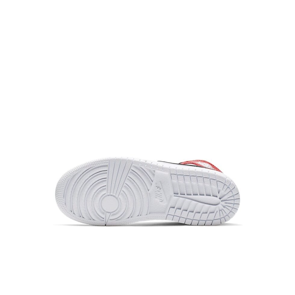 (PS) Air Jordan 1 Mid 'White Black Gym Red' 640734-116 - Image 4
