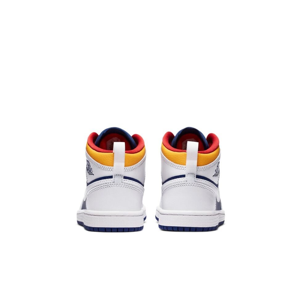 (PS) Air Jordan 1 Mid 'White Dark Blue' 640734-131 - Image 5