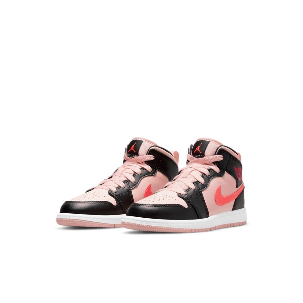 (PS) Air Jordan 1 Mid 'Black Pink Crimson' 640734-604 - Image 3