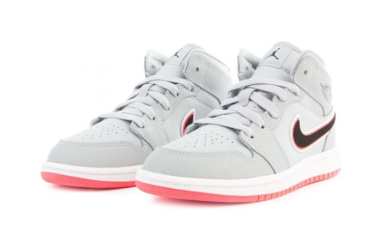 (PS) Air Jordan 1 Mid 'Grey Red' 640737-060 - Image 3