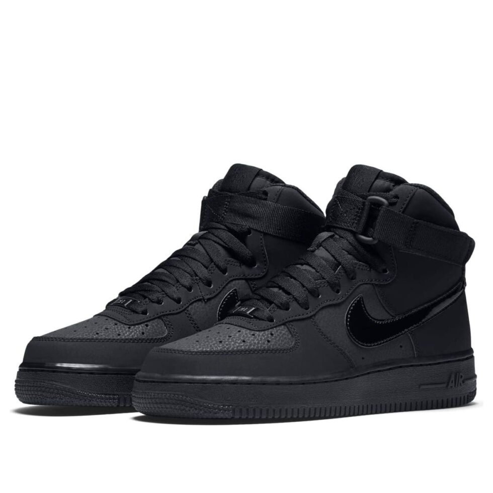 (GS) Nike Air Force 1 High 'Black' 653998-001 - Image 3