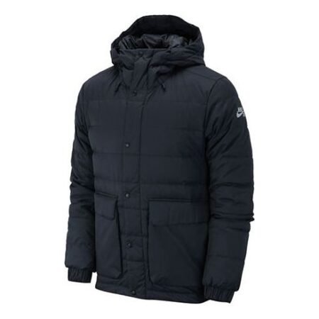 Nike SB Skateboard Stay Warm Windproof Casual Sports hooded down Jacket Black 693335-011