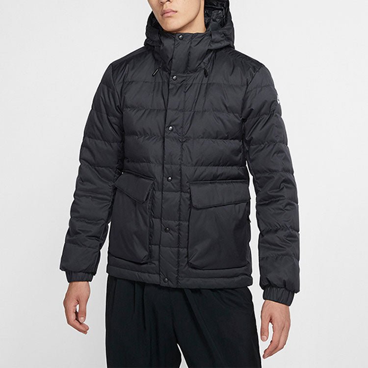 Nike SB Skateboard Stay Warm Windproof Casual Sports hooded down Jacket Black 693335-011 - Image 3