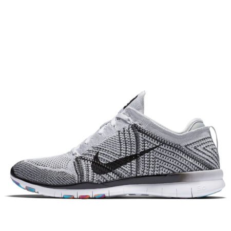 (WMNS) Nike Free TR Trainer Flyknit Low-Top Running Shoes Black/White/Gray 718785-100