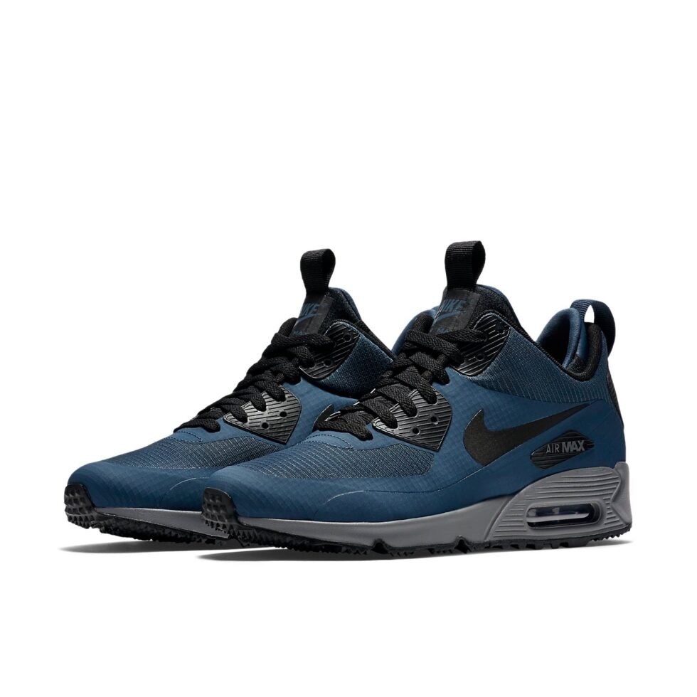 Nike Air Max 90 Mid Winter 'Squadron Blue Black' 806808-400 - Image 2