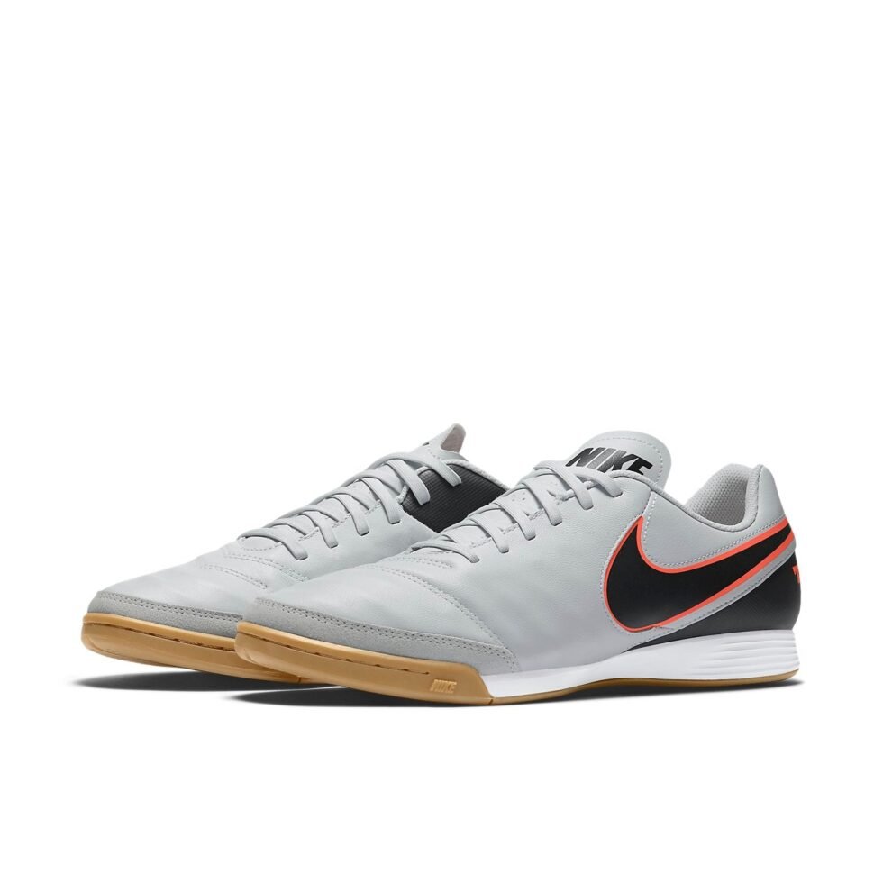 Nike Tiempo Genio II Leather IC 'Grey Black' 819215-001 - Image 3