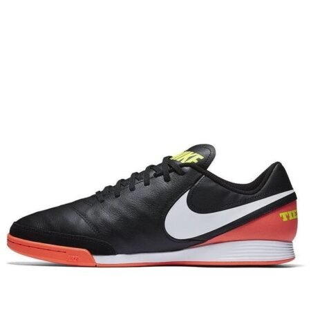 Nike Tiempo X Genio 2 Leather IC 'Black Hyper Orange' 819215-018