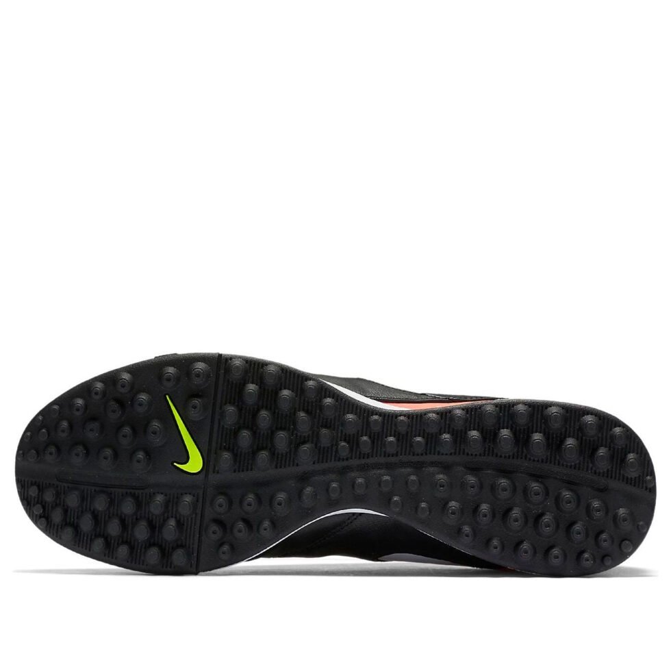 Nike TiempoX Genio 2 Leather TF 'Black Orange Volt' 819216-018 - Image 6