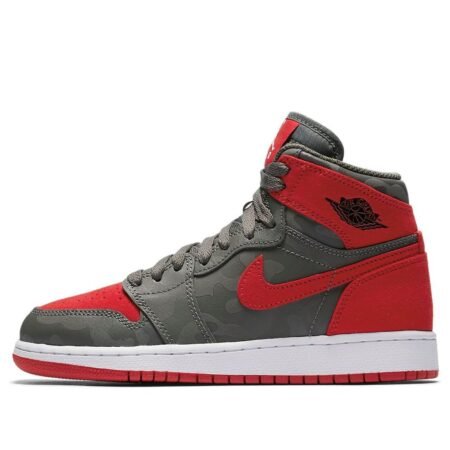 (GS) Air Jordan 1 Retro Hi Prem 'Bred Camo' 822858-032