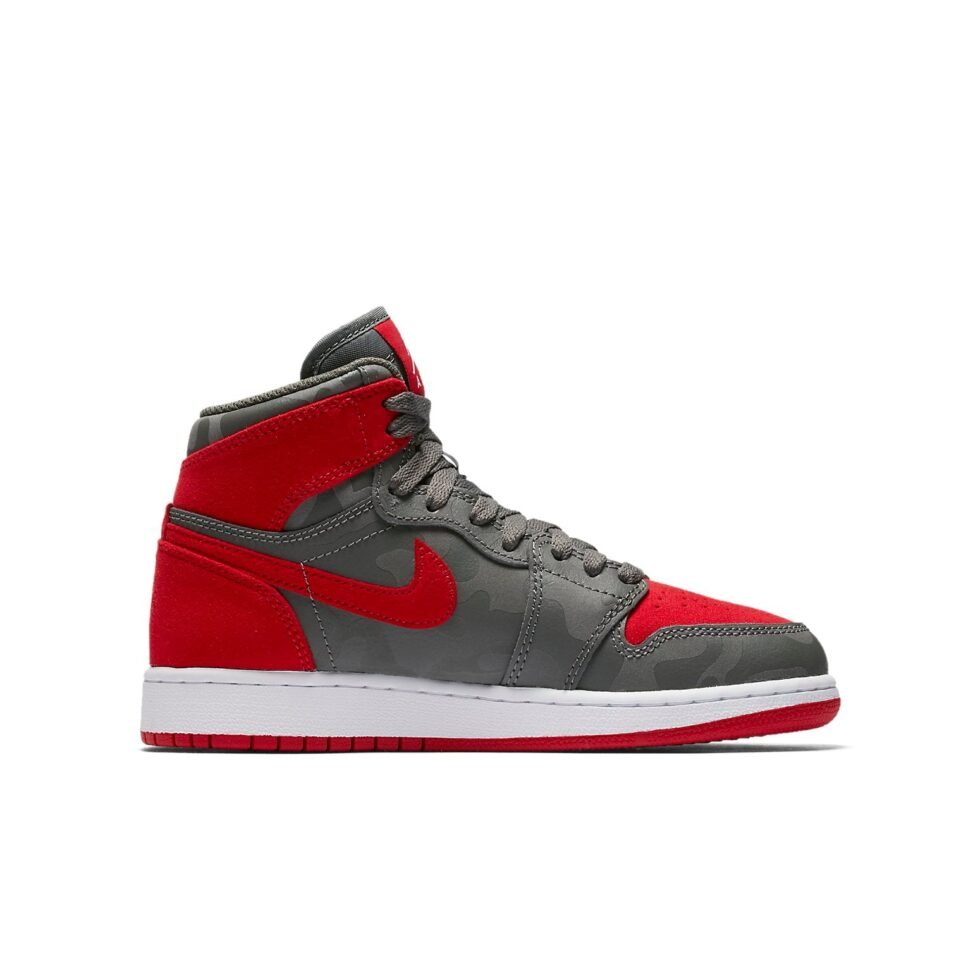 (GS) Air Jordan 1 Retro Hi Prem 'Bred Camo' 822858-032 - Image 2