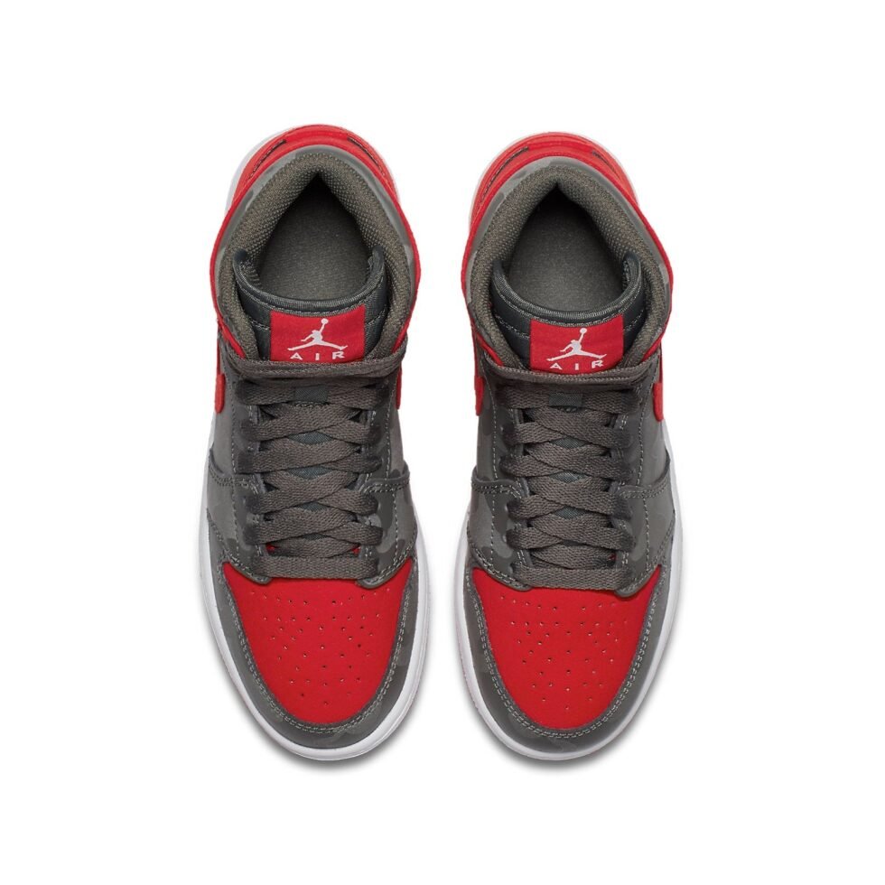 (GS) Air Jordan 1 Retro Hi Prem 'Bred Camo' 822858-032 - Image 4
