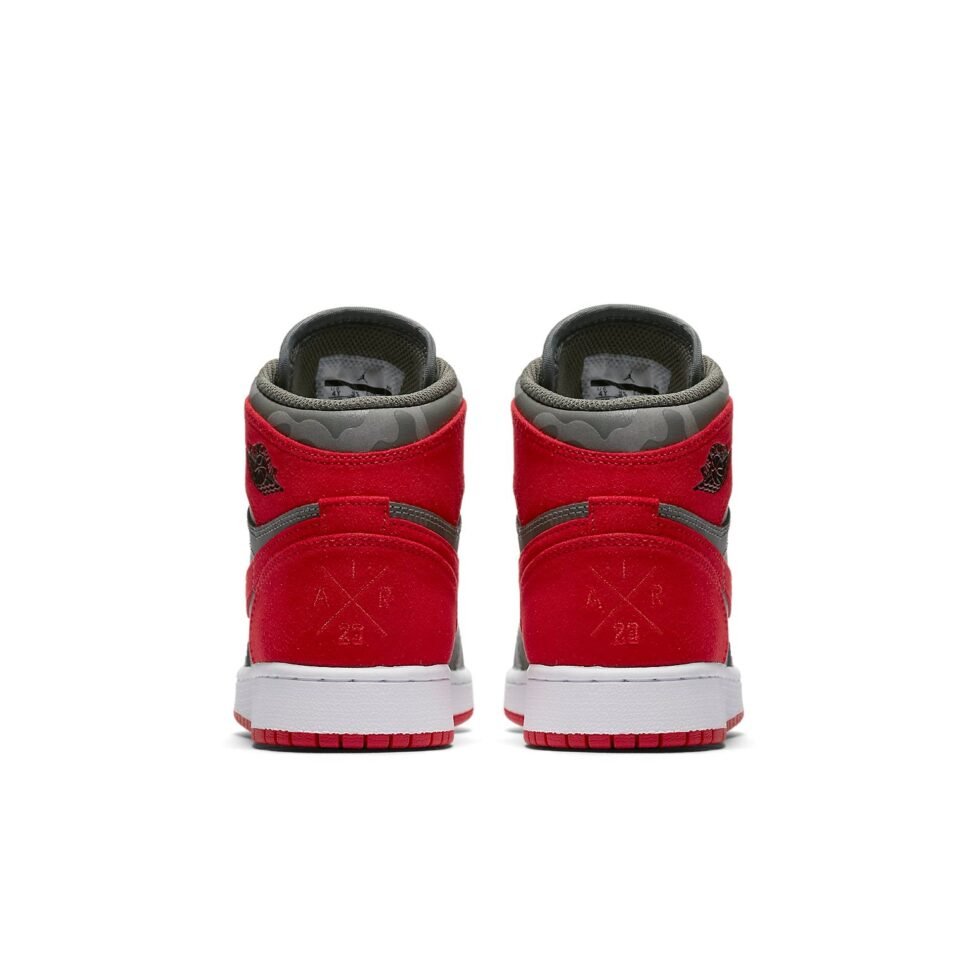 (GS) Air Jordan 1 Retro Hi Prem 'Bred Camo' 822858-032 - Image 5