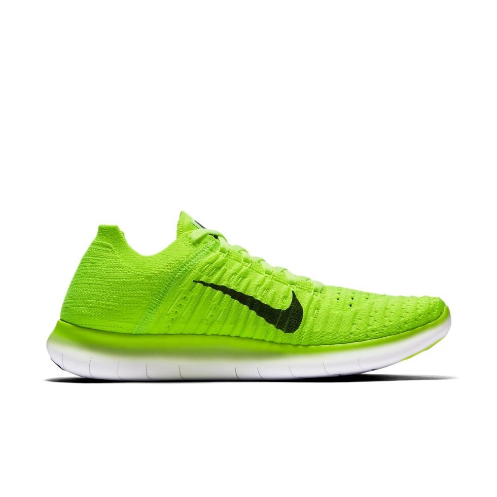 (WMNS) Nike Free RN Flyknit 'Medals Stand Volt' 842546-700 - Image 2