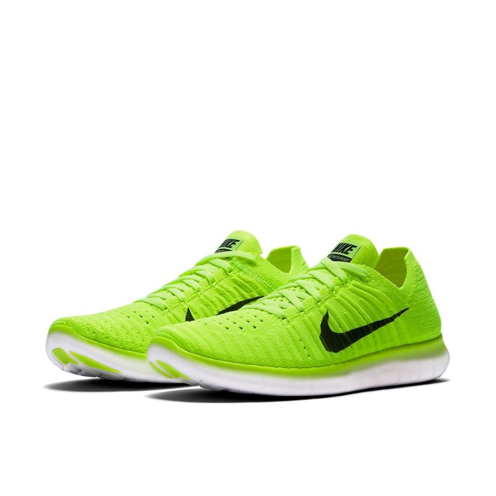 (WMNS) Nike Free RN Flyknit 'Medals Stand Volt' 842546-700 - Image 3