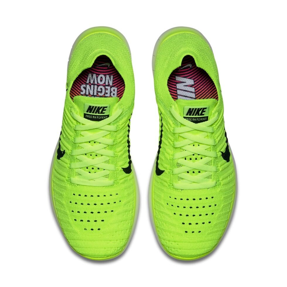 (WMNS) Nike Free RN Flyknit 'Medals Stand Volt' 842546-700 - Image 4