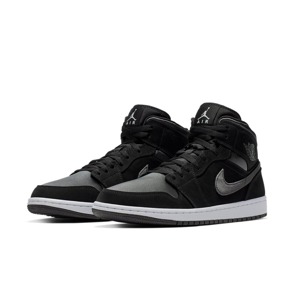 Air Jordan 1 Mid SE Nylon 'Black Grey' 852542-012 - Image 3