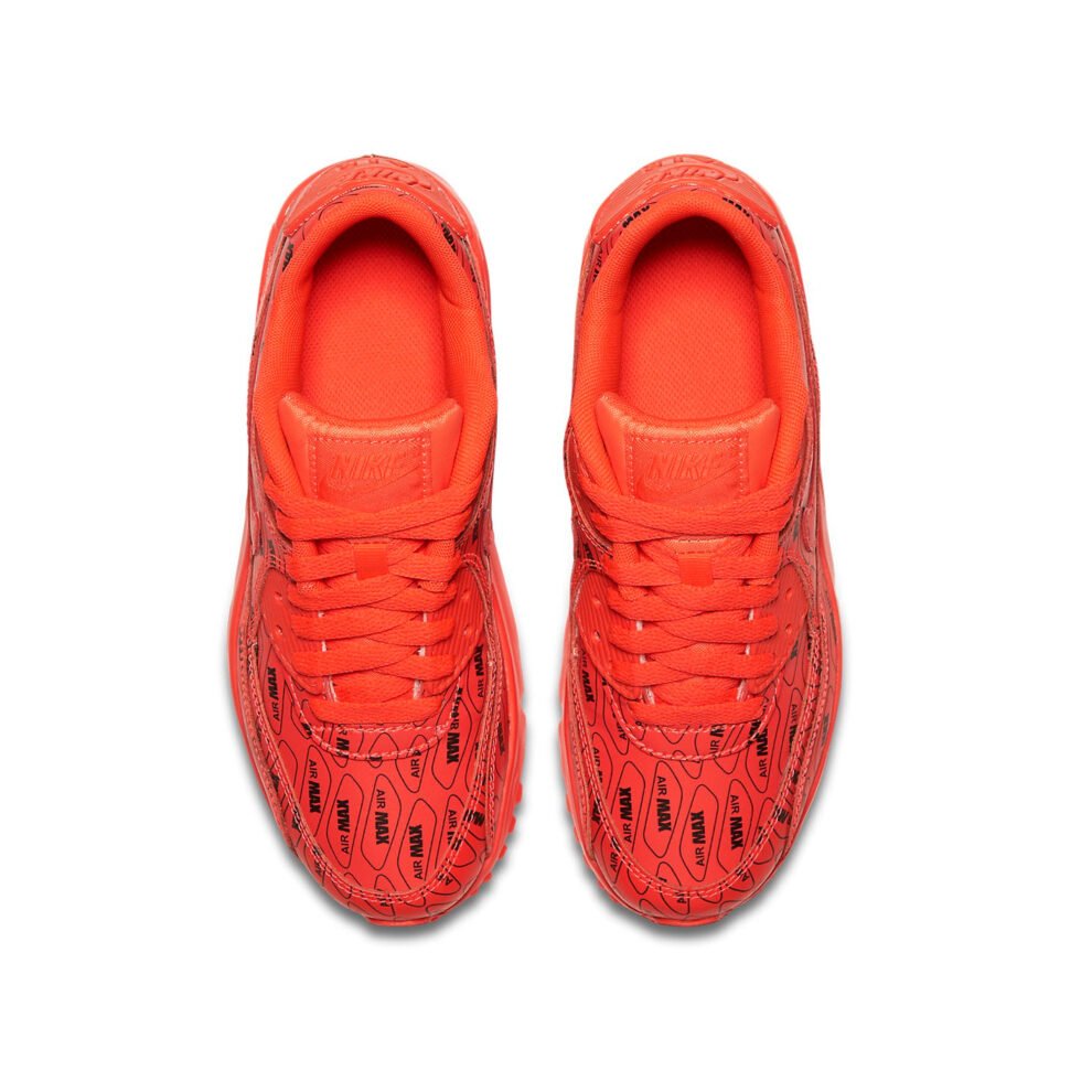 (GS) Nike Air Max 90 SE 'All Over Logo' 859560-600 - Image 6