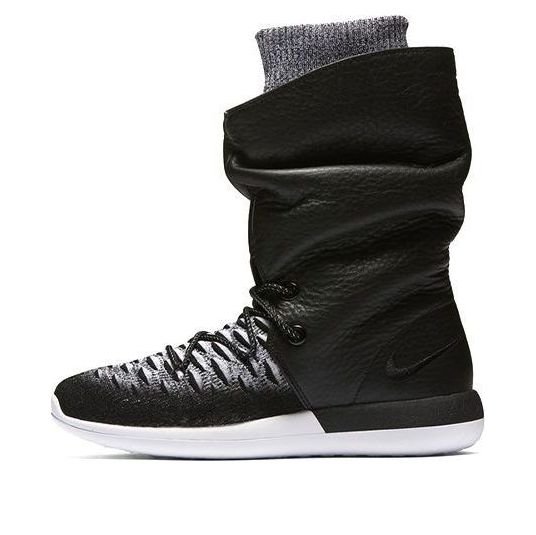 (WMNS) Nike Roshe 2 Flyknit Hi 'Black White' 861708-002