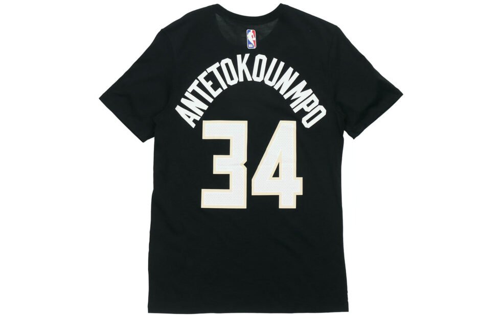 Nike Milwaukee Bucks Giannis Antetokounmpo T-Shirt 'Black' 870789-010 - Image 2