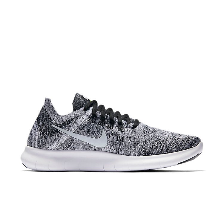 (WMNS) Nike Free RN Flyknit 'Black White' 880844-003 - Image 2